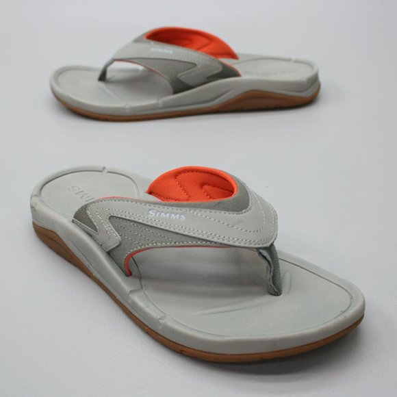 Simms | Shoes | Simms Mens 8 Atoll Fishing Flipflop Gray Slipon Thong Shoes  Sandals 33432 | Poshmark